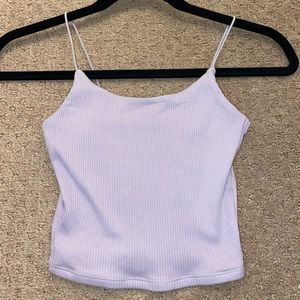 Garage ribbed cropped tank top